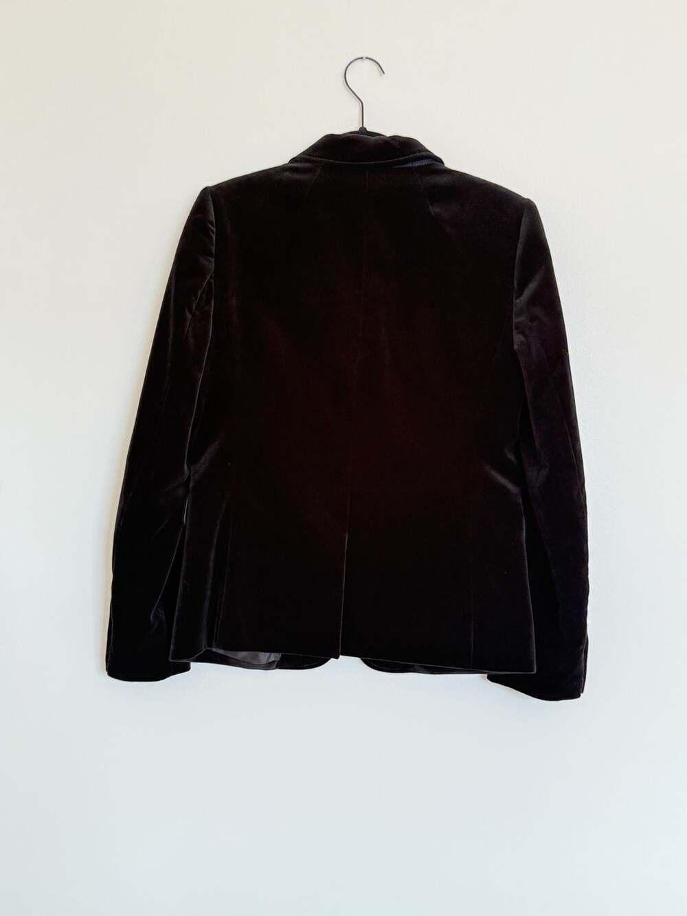 J.Crew Women's Black Velvet Blazer Schoolboy jacket Sz 4 - Picture 2 of 7